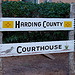 Harding County Courthouse Sign (Mosquero, New Mexico)
