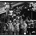 [California delegates cheering on stagecoach at the 1912 Republican National Convention held at the Chicago Coliseum, Chicago, Illinois, June 18-22, 1912] (LOC)
